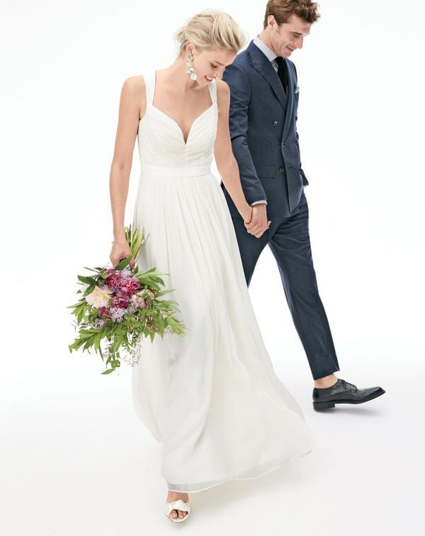 J. Crew Gigi Wedding Gown - Elegant Lace Bridal Dress for Bride | Perfect for Church Ceremony, Beach Wedding & Formal Reception