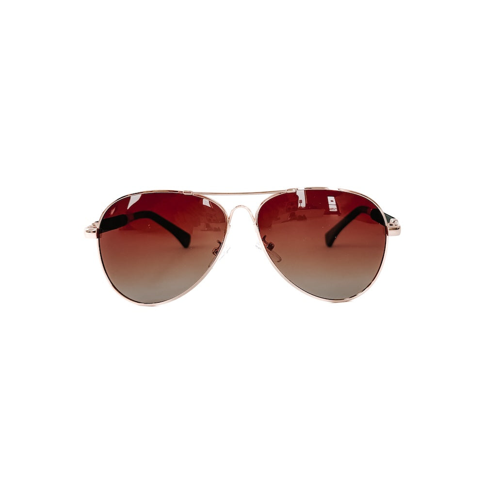 Rebecca Round Aviator Sunglasses for Women - Classic Retro Polarized UV Protection - Perfect for Driving, Travel & Outdoor Activities