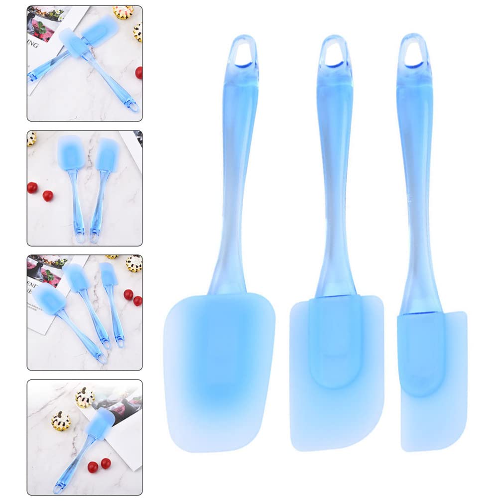 3-Piece Silicone Spatula Set for Baking - Non-Stick Kitchen Spatulas for Cake, Jam, Frosting & Cream - Perfect for Home Bakers, Cake Decorating & Kitchen Use - Dishwasher Safe & Heat Resistant