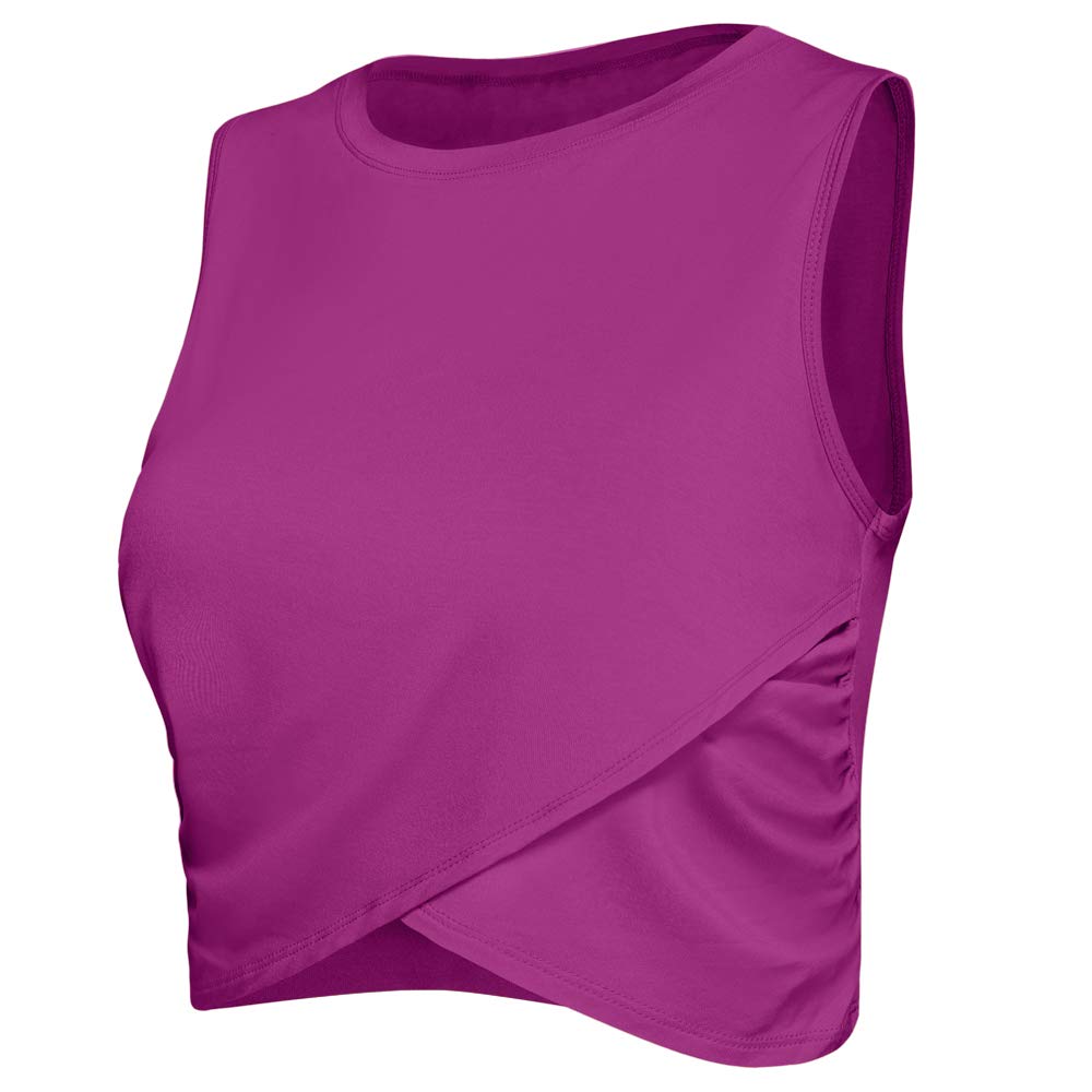 Sanutch Women's Fitted Yoga Crop Tops - Breathable Workout Tank Tops for Dance, Gym, Running & Athletic Sports Shirts - Ideal for Yoga, Pilates & High-Intensity Training