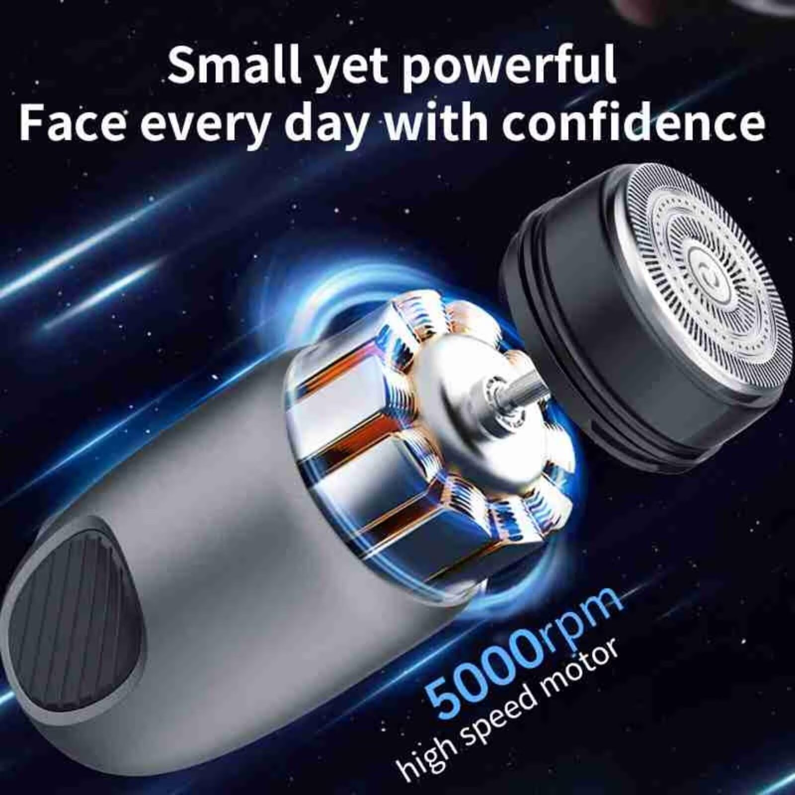 Mini Electric Shaver for Men & Women - Rechargeable Pocket-Sized Travel Razor with One-Button Operation, Waterproof & Powerful for Smooth Shaving - Perfect for Travel, Office & Business Trips