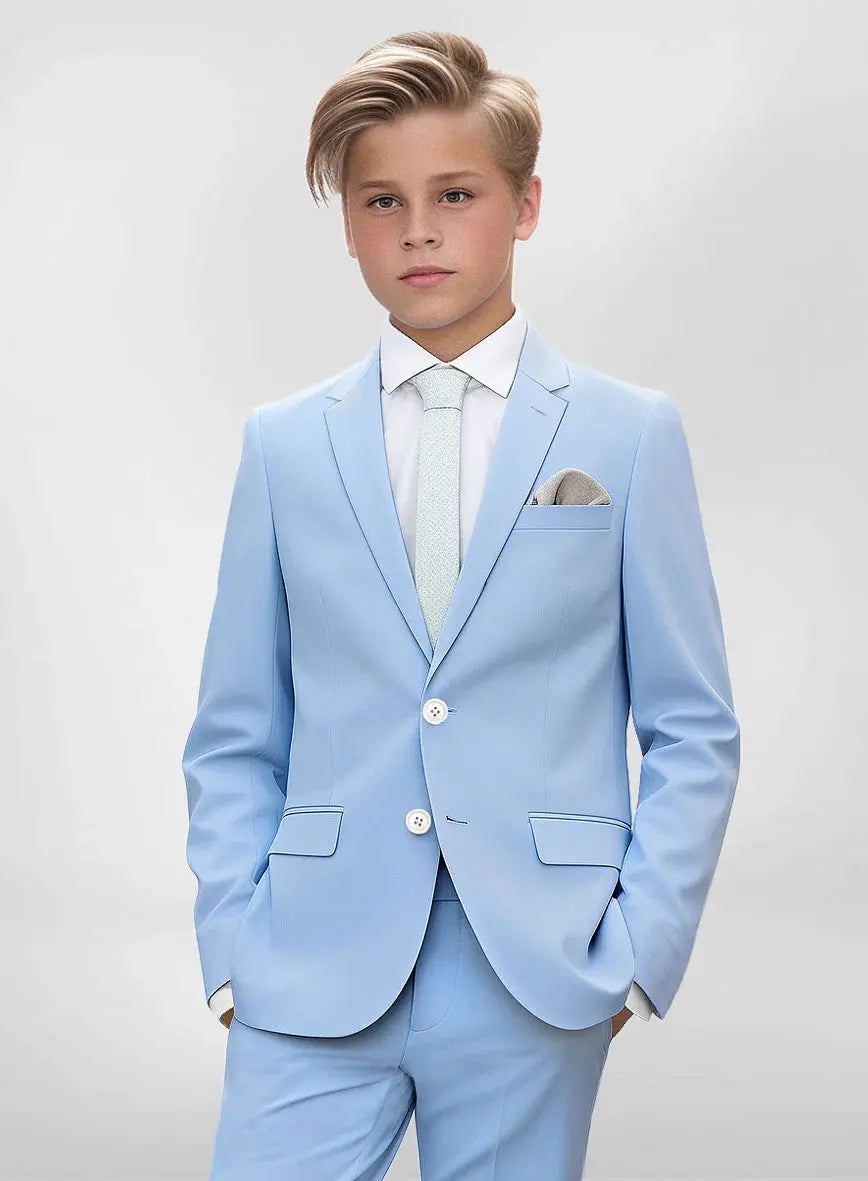 **Boys' 5-Piece Light Blue Suit Set | Premium Quality | Made in Canada | Perfect for Weddings, School Events & Special Occasions**