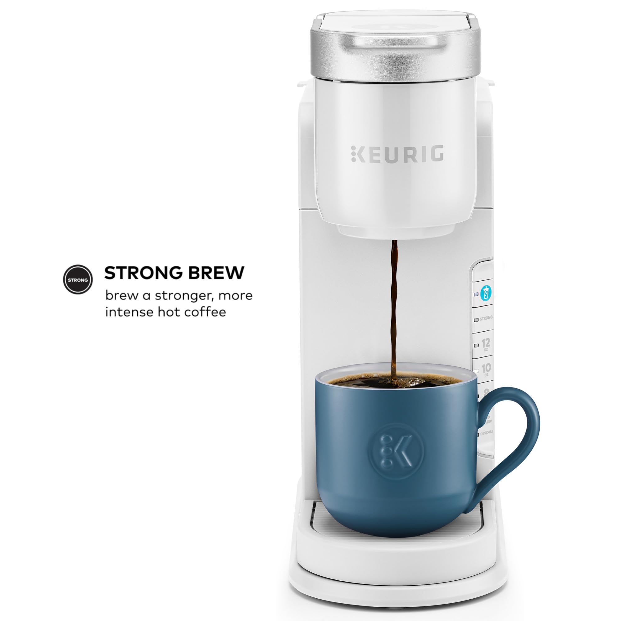 Keurig K-Iced Single Serve Coffee Maker - Brew Hot & Iced Coffee with Any K-Cup Pods, Compact White Iced Coffee Machine for Home, Office or Dorm Use