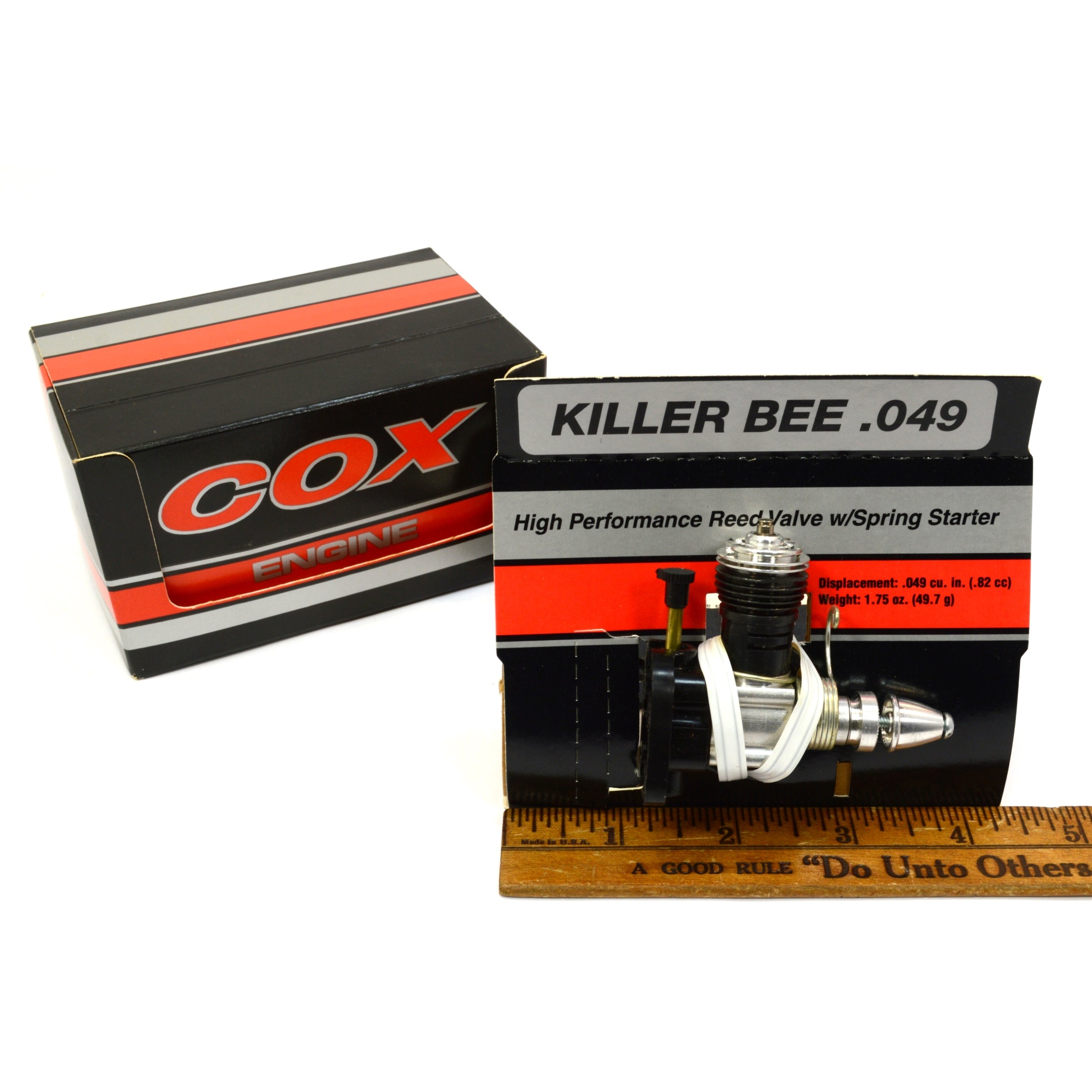 New in Box COX Killer Bee .049 Engine with Spring Starter #340 for Model Airplanes - Perfect for RC Aircraft Hobbyists and Beginners