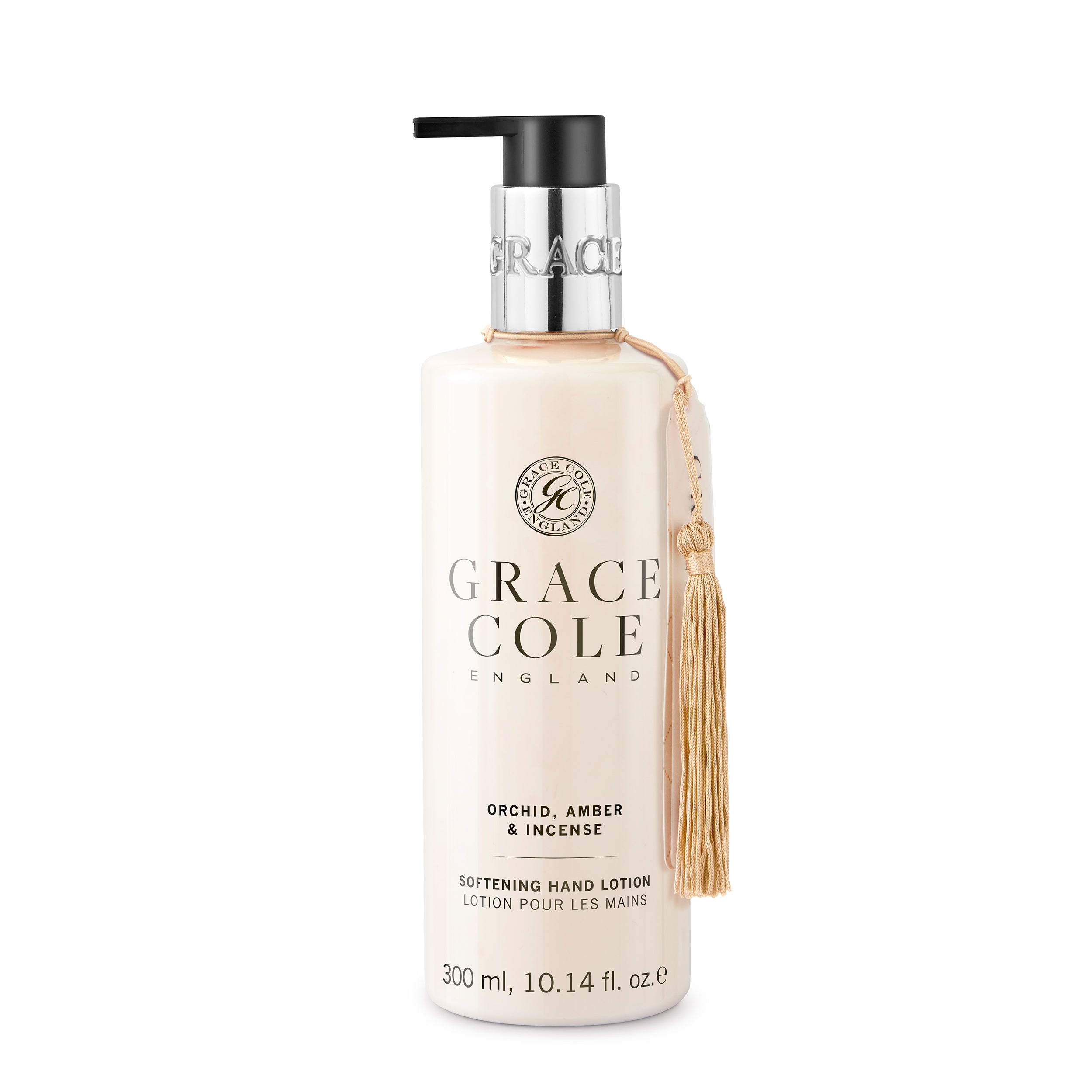 Grace Cole Orchid, Amber & Incense Scented Hand Lotion 300ml - Moisturizing Hand Cream for Dry Skin - Perfect for Office, Travel & Home Use