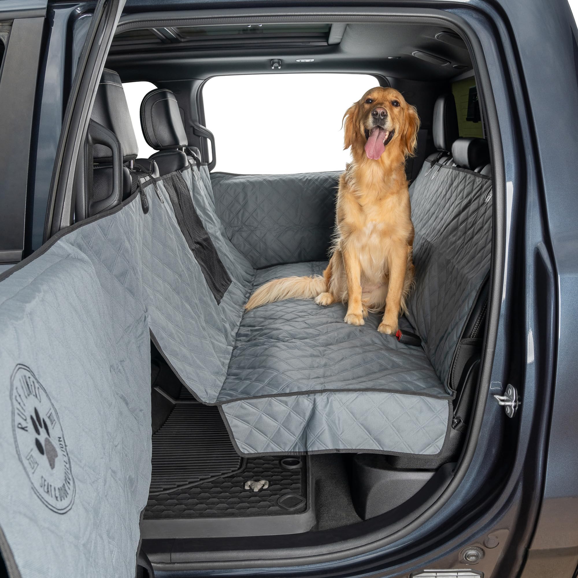Dog Hammock for Truck with Door Protection - Heavy Duty Large Waterproof Pet Seat Cover for Full-Size Trucks - Machine Washable with Travel Bag - Perfect for Road Trips & Outdoor Adventures with Your Dog