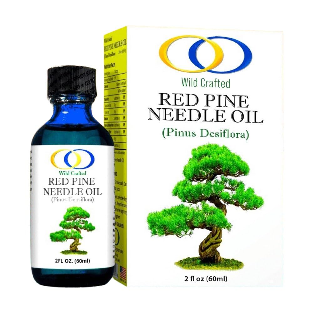 Optimally Organic Red Pine Needle Oil 2oz - Natural Immune Booster with BioActive Compounds for Cell & DNA Support - 1290 Drops (3-7 Drops per Dose) - Vegan, Non-GMO Longevity Supplement - Perfect for Daily Wellness & Immune System Support