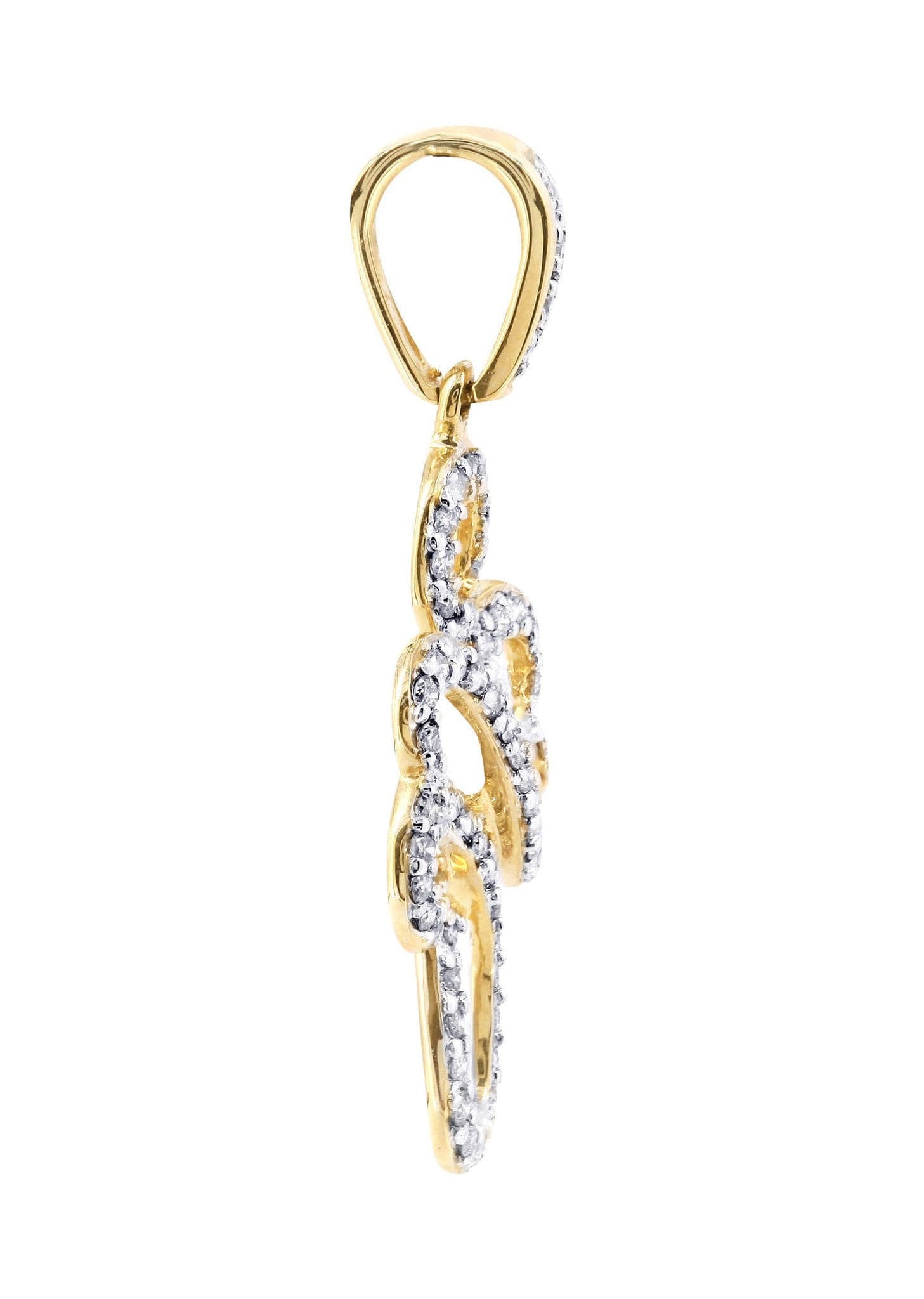 0.46 Carat Diamond Cross Pendant Necklace - 2.11 Grams Solid Gold Religious Jewelry for Women & Men - Perfect for Baptism, First Communion & Everyday Wear