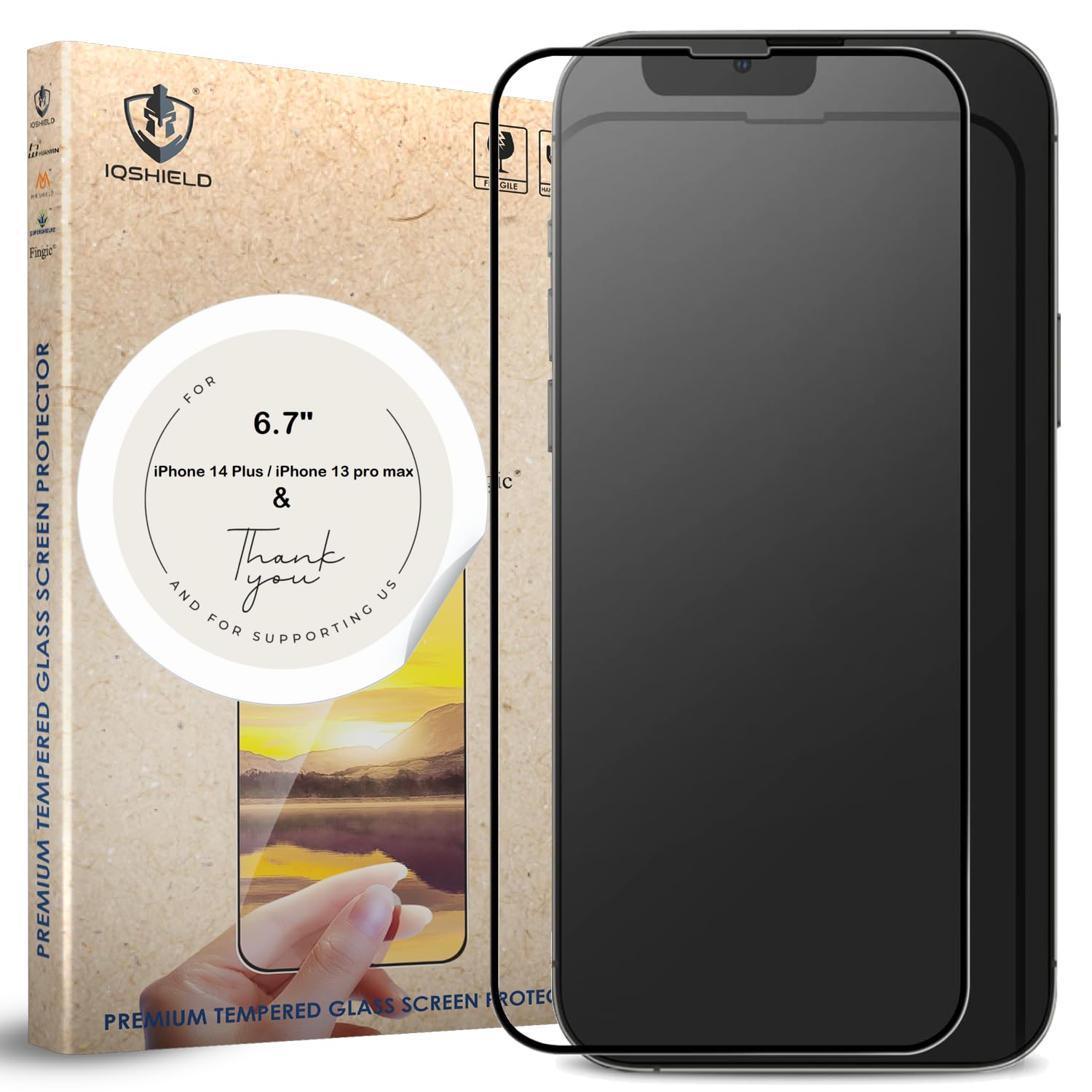 IQShield Anti-Glare Matte Tempered Glass Screen Protector for iPhone 13 Pro Max - HD Clear, Bubble-Free, Scratch Resistant (1 Pack) - Perfect for Outdoor Use, Reading & Gaming