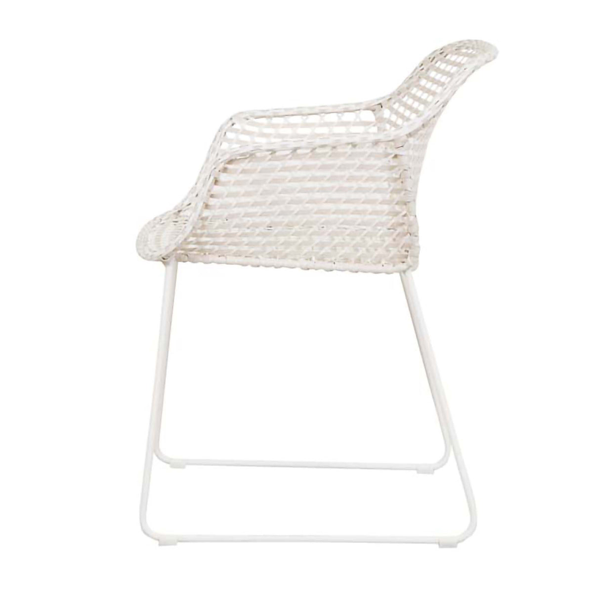 Cabana Link Dining Armchair - Modern Outdoor Patio Furniture for Dining Sets, Poolside Lounging & Garden Decor - Water-Resistant & Durable Wicker Design