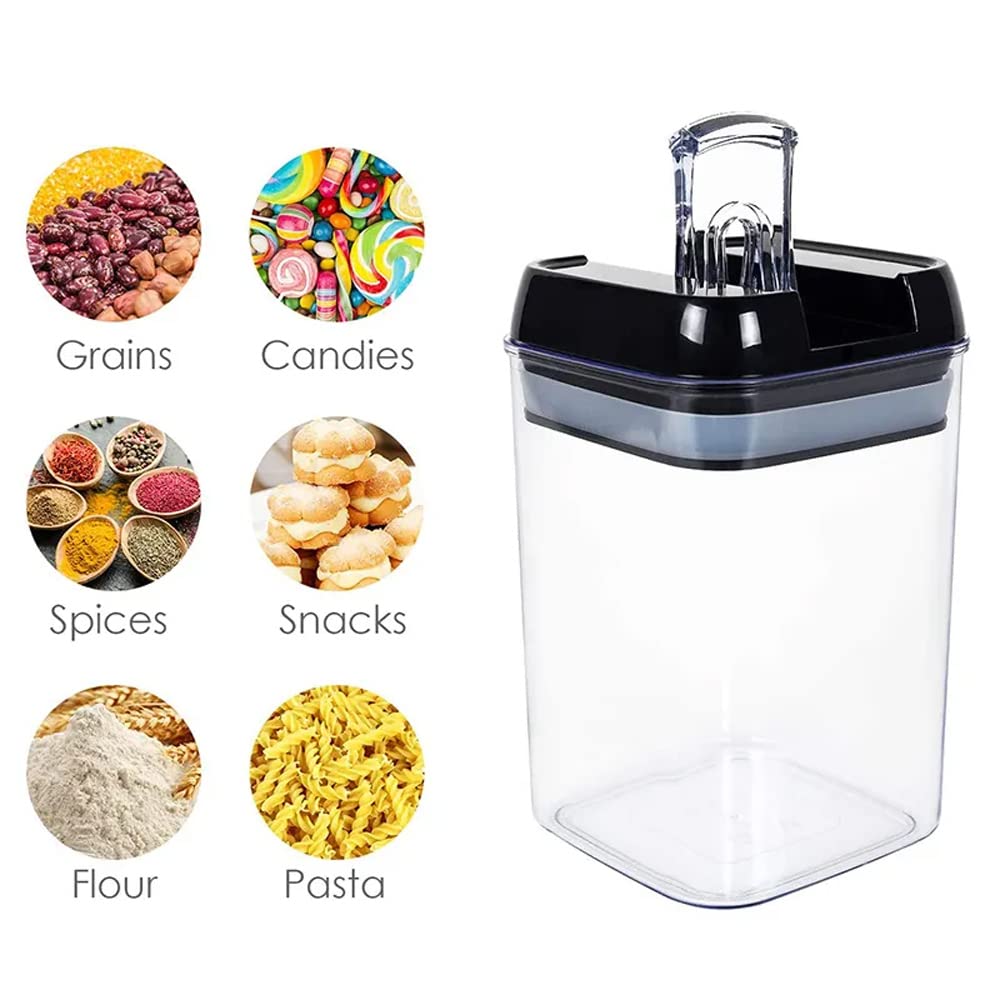 Airtight Food Storage Containers Set - 7 PC Kitchen Pantry Organization for Cereal, Rice & Flour - 100% Airtight with Labels & Marker - Perfect for Home, Office, and Camping Use