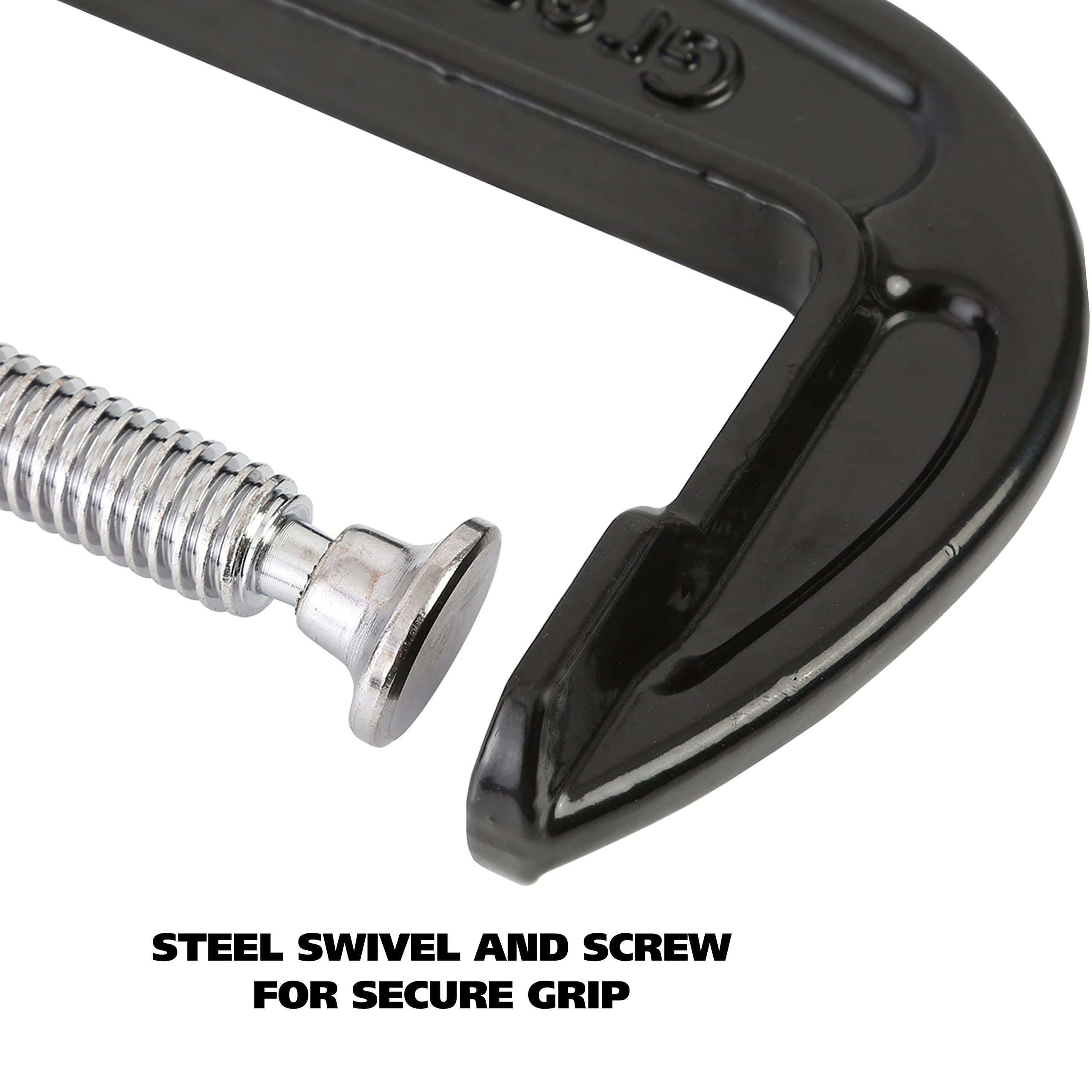 GreatNeck CC4 4-Inch C-Clamp for Woodworking & Auto Repair - Heavy Duty Welding & Home Improvement Tool