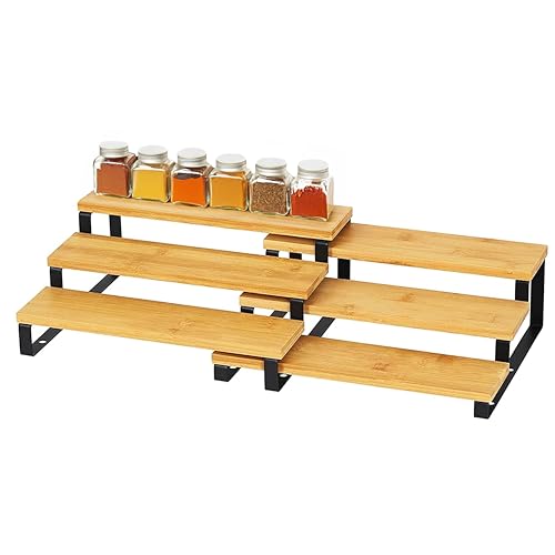 Bamboo and Metal Spice Rack Pack of 1