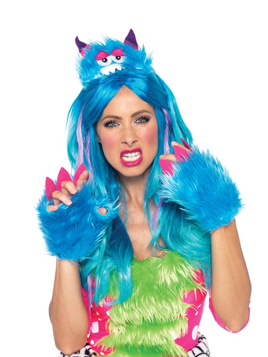 Scary Harry Plush Monster Costume Kit - 2Pc Furry Headband & Paws Set for Halloween Cosplay & Costume Parties | Leg Avenue