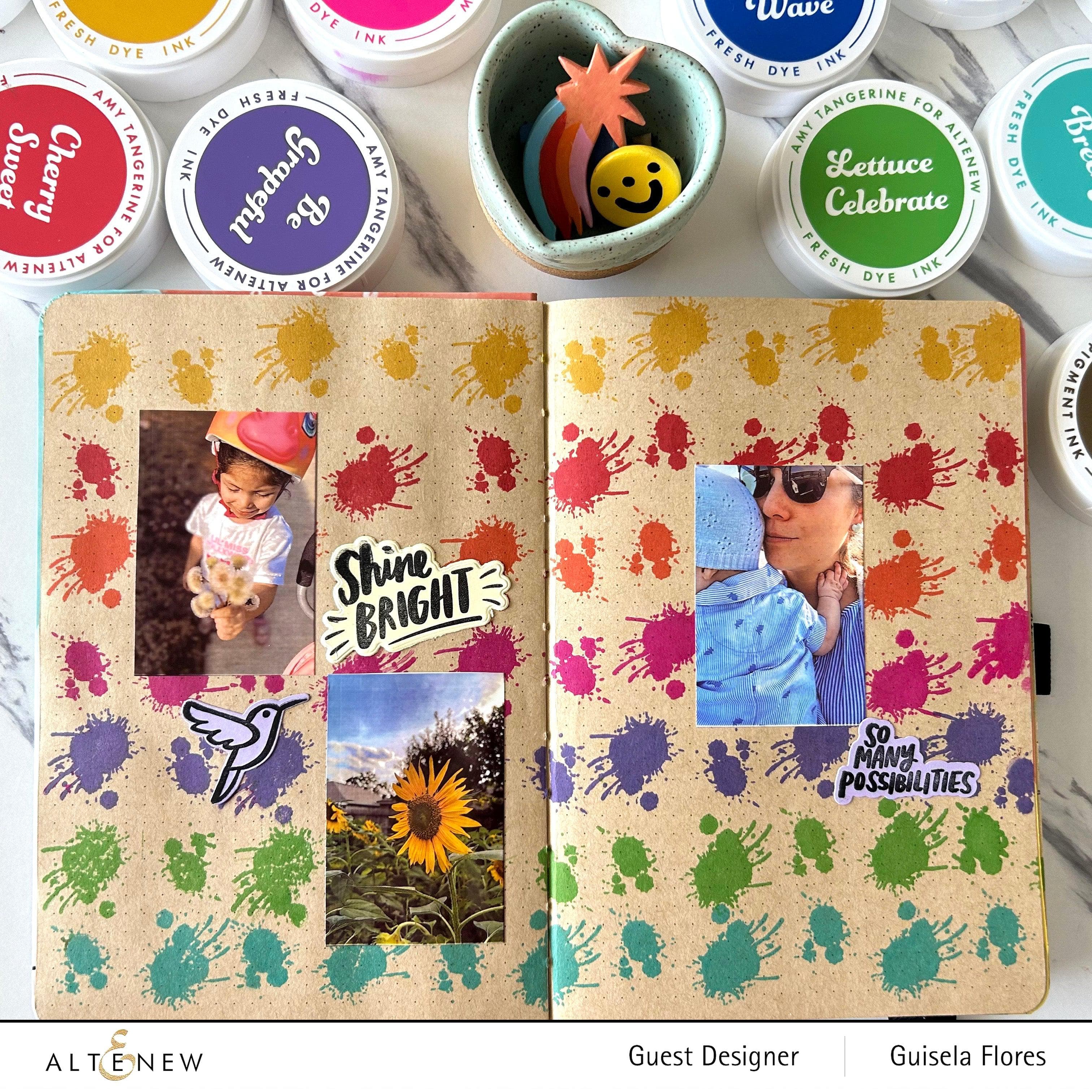 Ocean Dreams Fresh Dye Ink 6 Mini Cube Set for Card Making, Scrapbooking & DIY Crafts - Vibrant Watercolor Ink Pads for Stamping, Art Projects & Mixed Media