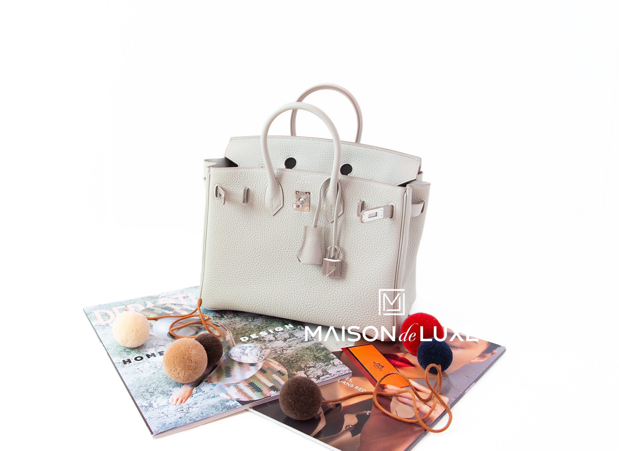 Hermes Birkin 25 Handbag in Gris Perle Togo Leather with Palladium Hardware - Luxury Designer Tote Bag for Women, Perfect for Work, Travel & Special Occasions