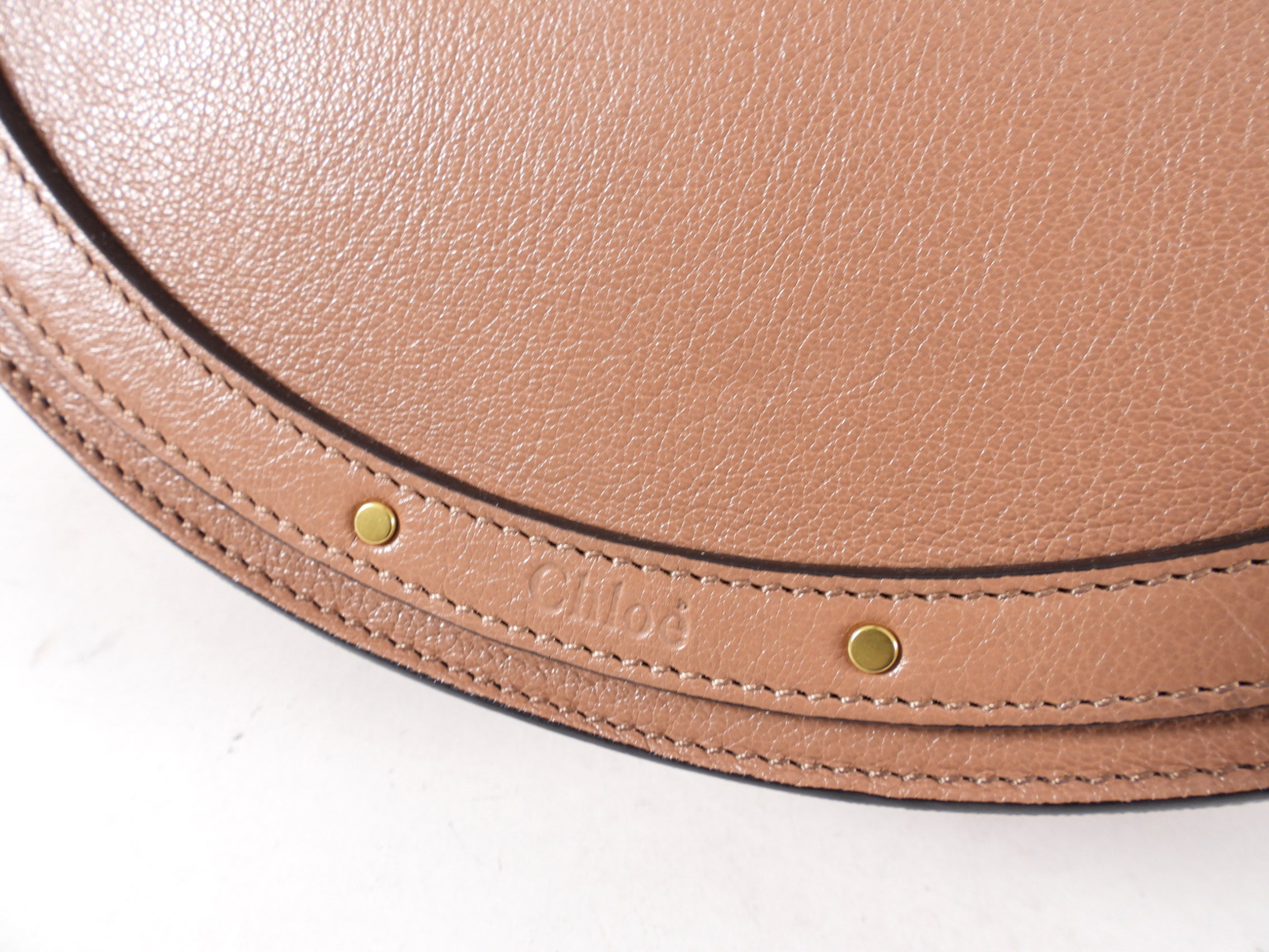 Chloe Large Nougat Leather Round Pixie Bag - Stylish Women's Shoulder Handbag for Work, Travel & Evening Out