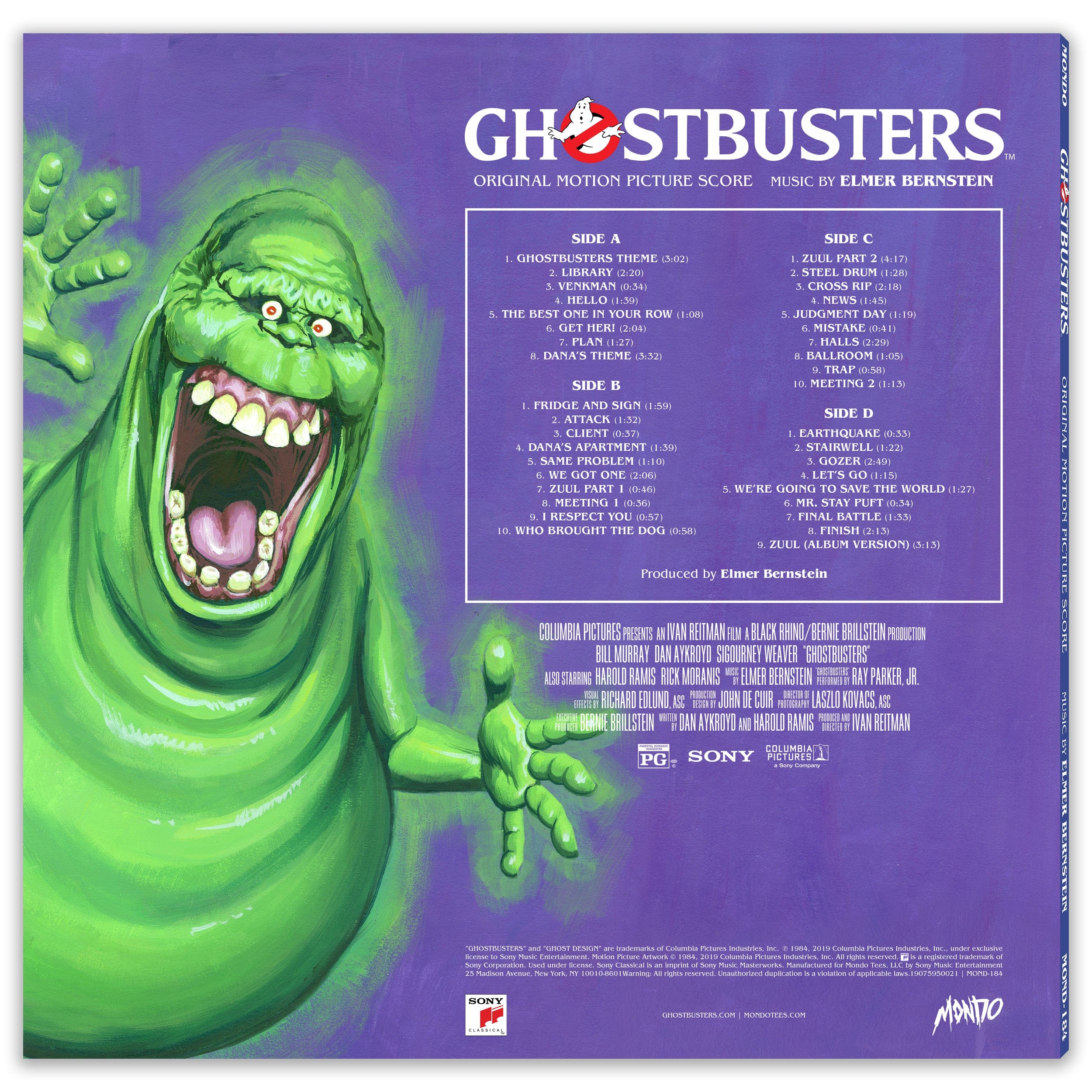 Ghostbusters Original Motion Picture Score 2XLP Vinyl Record – Perfect for Movie Nights, Collectors & 80s Music Fans