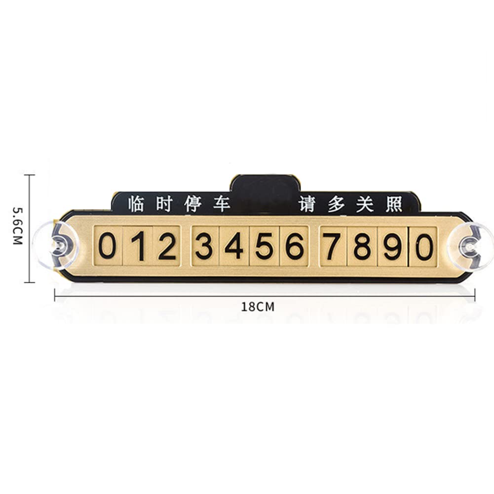 Luminous Temporary Parking Sign with Suction Cup - Car Phone Number Plate for Quick Stop, Non-Blocking Visibility - Perfect for Street Parking, Valet, and Delivery Drivers