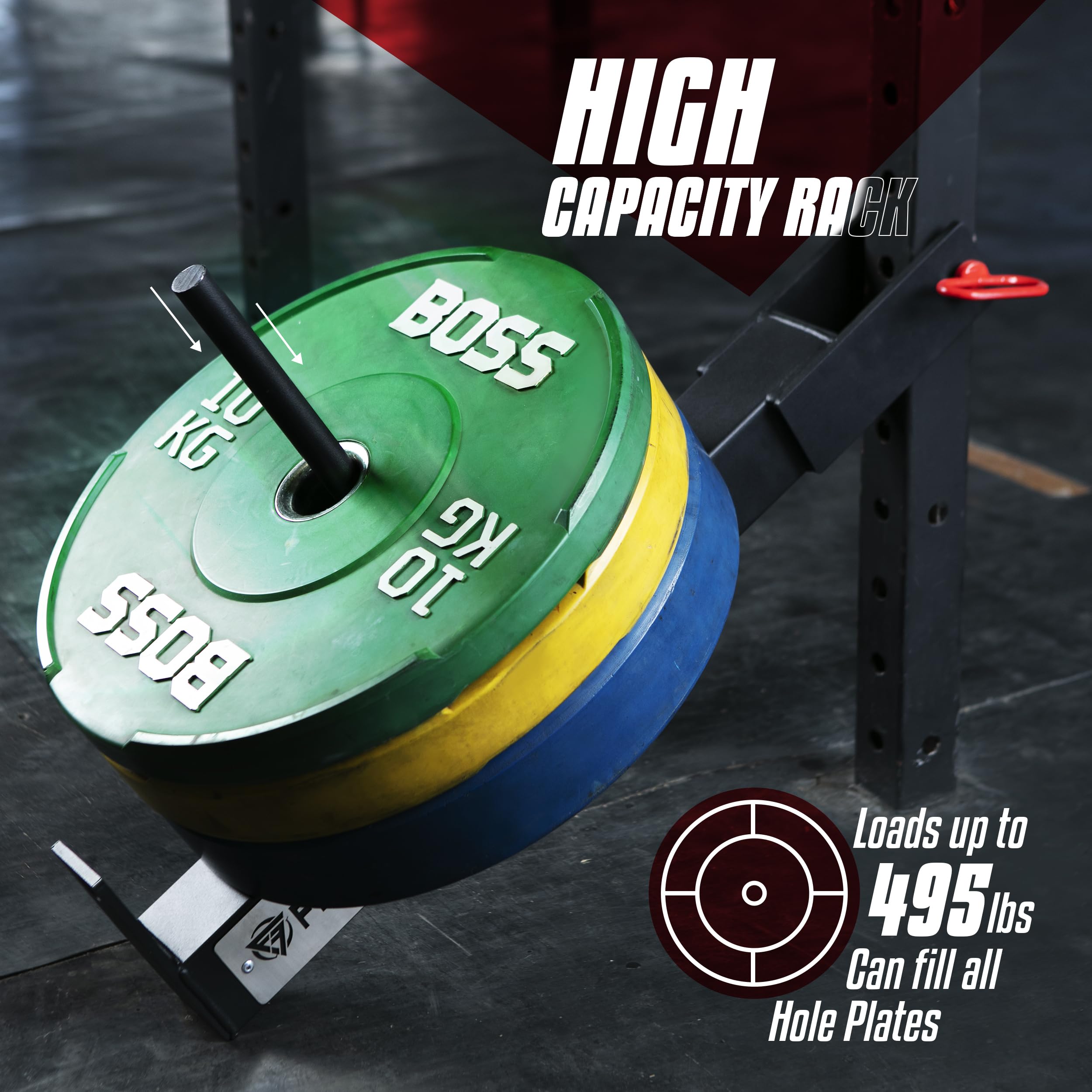 FitForge Belt Squat Attachment for Power Racks & Squat Belts - Space-Saving Home Gym Equipment for Strength Training | Compatible with All Hole Plates | Perfect for Squats, Deadlifts & Leg Workouts in Compact Spaces