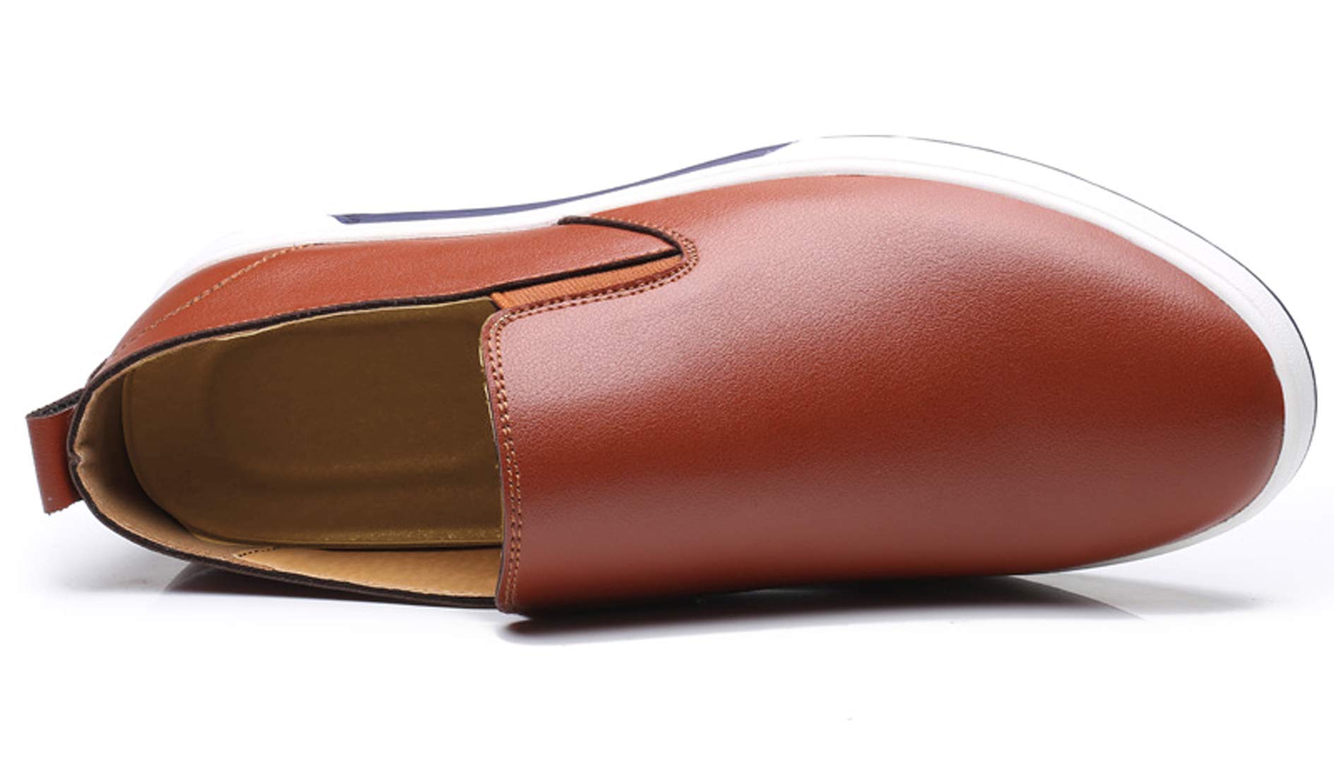 Santimon Men's Slip-On Loafers - British Style Breathable Flat Dress Shoes & Fashion Sneakers for Work, Casual & Wedding Occasions