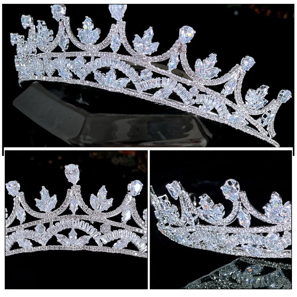 Beavorty Elegant Crystal Crown Headbands & Tiaras for Women - Wedding Hair Accessories for Brides, Girls, Prom, Pageant, and Special Occasions - Perfect for Bridal Shower, Bachelorette Party, and Formal Events
