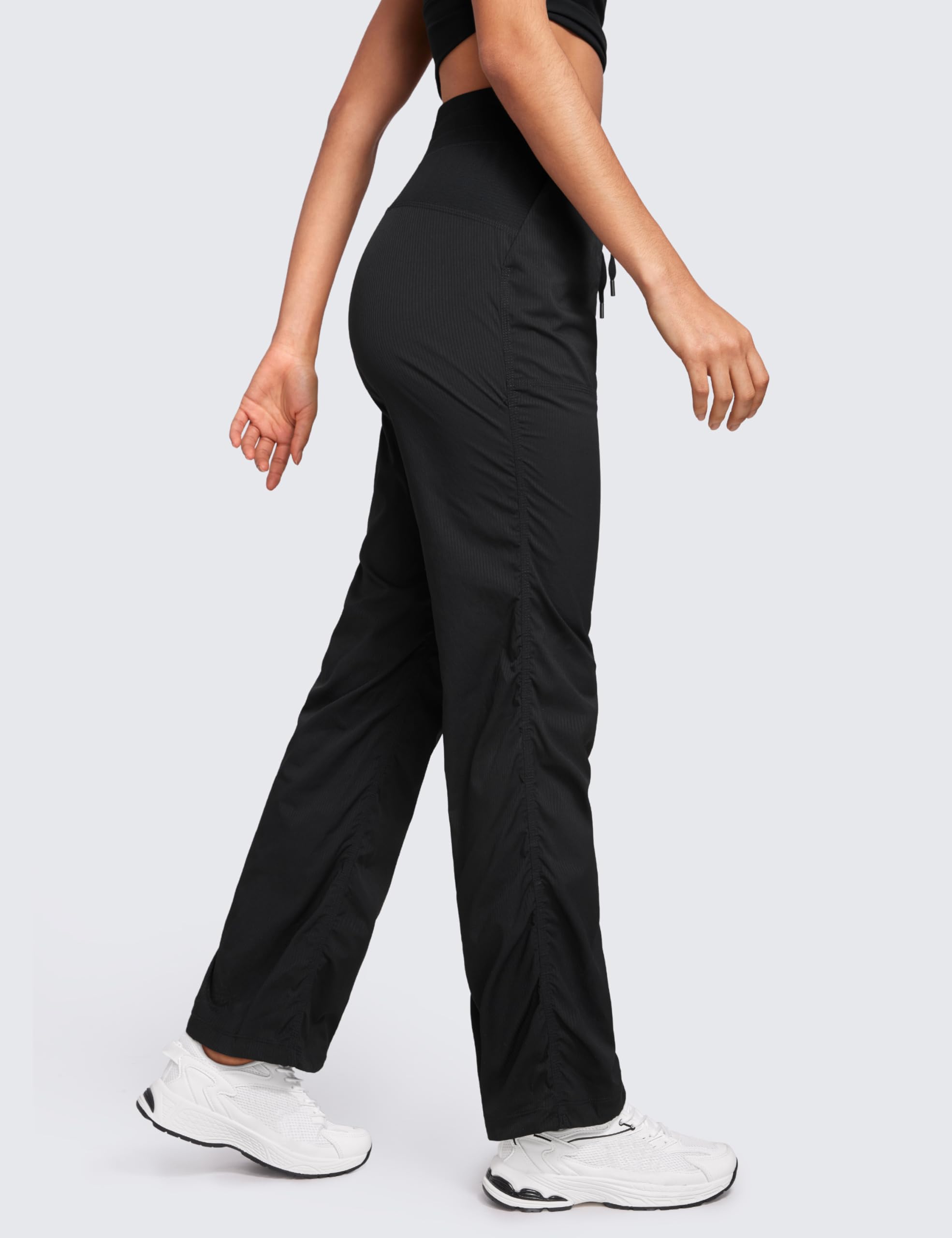 CRZ YOGA Women's Lightweight Workout Pants - High Waisted Straight Leg Athletic Pants with Pockets for Gym, Running & Casual Wear | Stretchy & Breathable Yoga Pants for Women