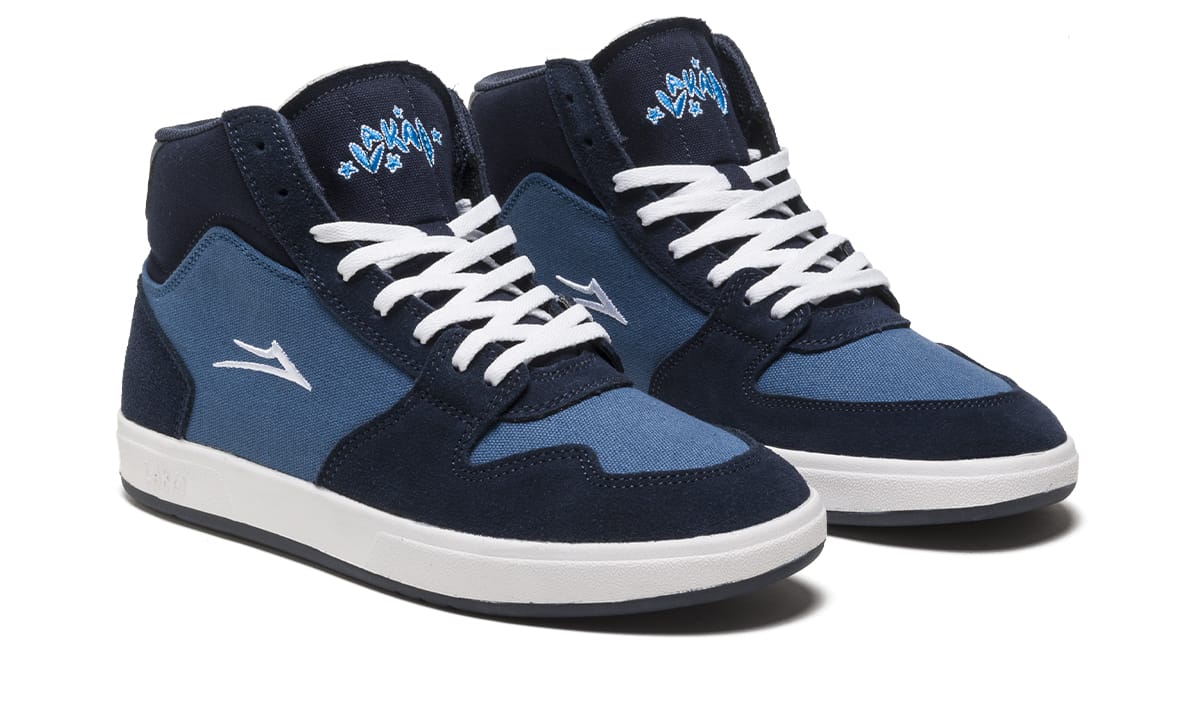 LAKAI Villa Skate Shoes for Men & Women - Slate/Navy Suede - Comfortable & Durable Skateboarding Sneakers for Street Style & Urban Fashion