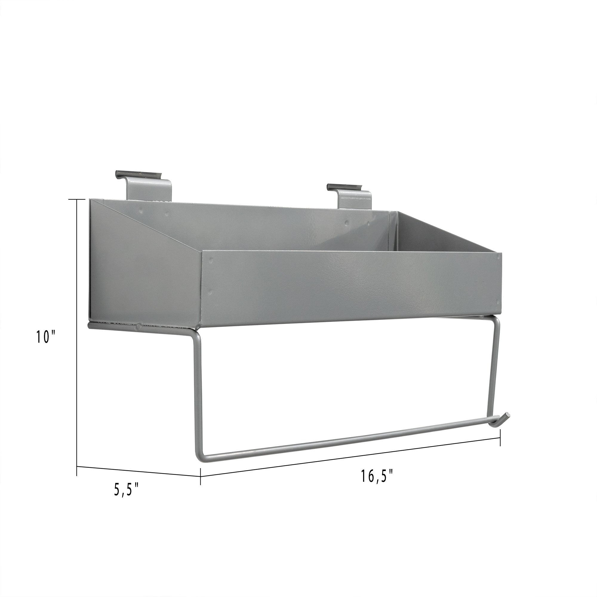 Sturdy Wall Mounted Shelf with Paper Towel Holder - Space Saving Kitchen Organizer for Bathroom, Laundry Room & Garage Storage