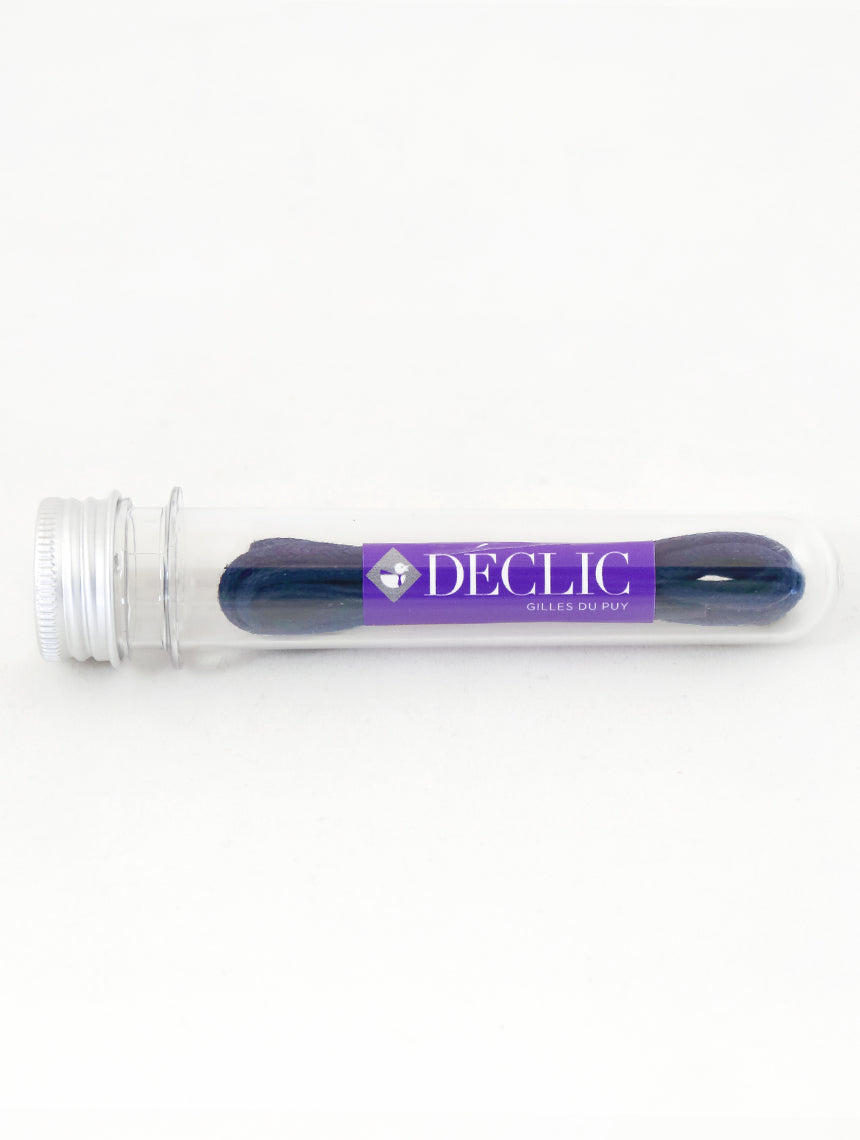 DÉCLIC Premium Navy Blue Shoelaces - Strong & Durable Flat Cotton Laces for Sneakers, Dress Shoes & Casual Footwear - Perfect for Running, Walking & Everyday Wear