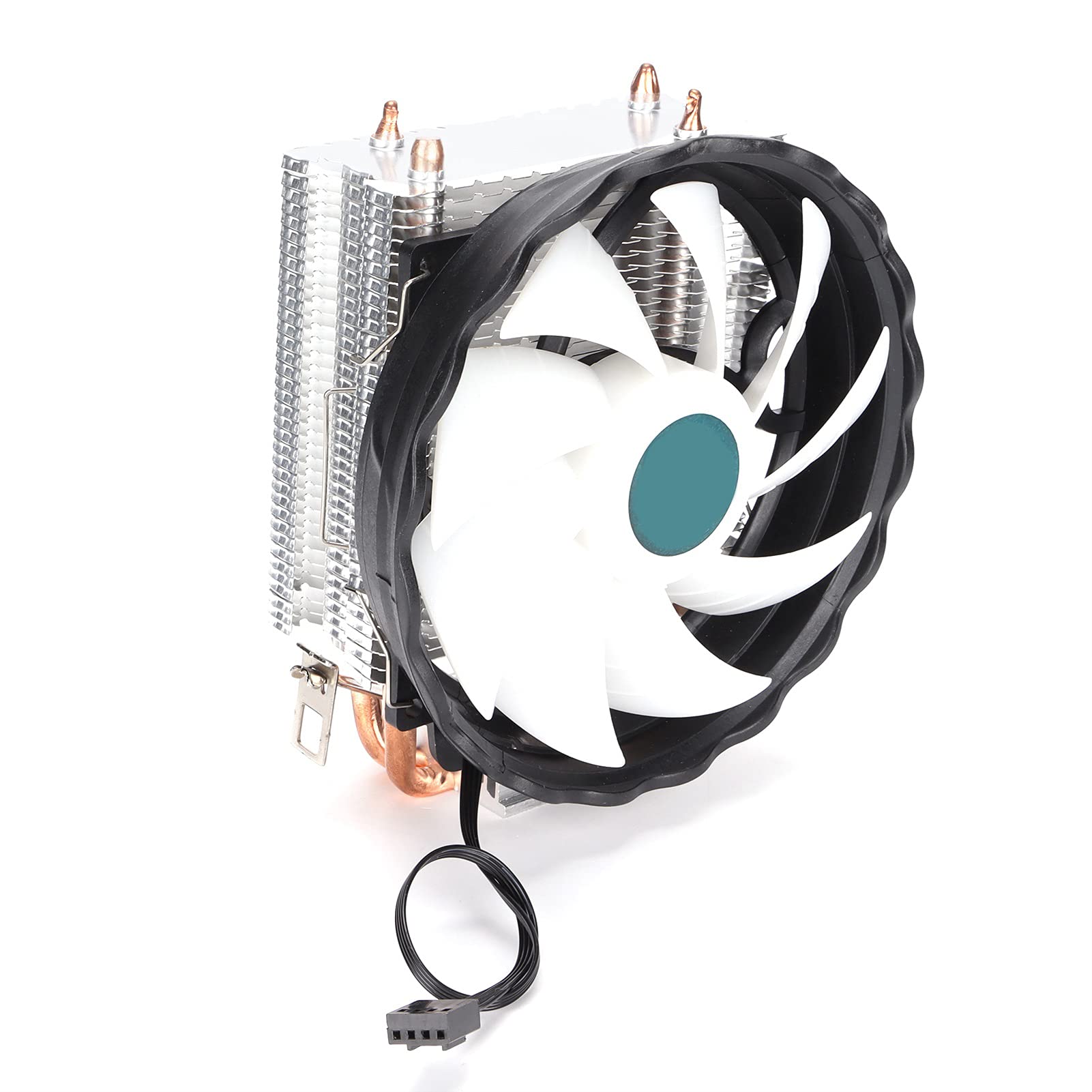High Performance CPU Cooler - Pure Copper Dual Heat Pipe RGB Heatsink with Silent 128x108x50mm Fan for Desktop PCs | Fast Heat Dissipation for Gaming & Workstations