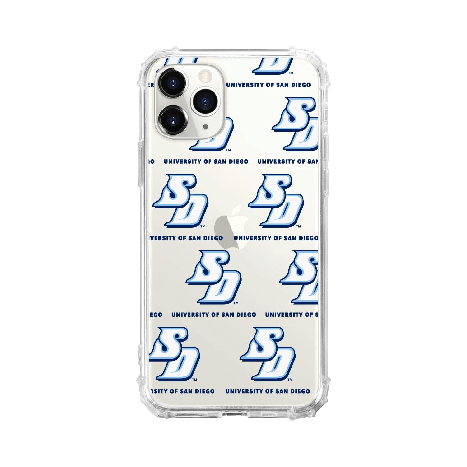 OTM Essentials Rugged Phone Case for iPhone 13 Pro - Shockproof Protective Cover with Reinforced Edges, Classic White Design | Perfect for University of San Diego Students & Active Lifestyles