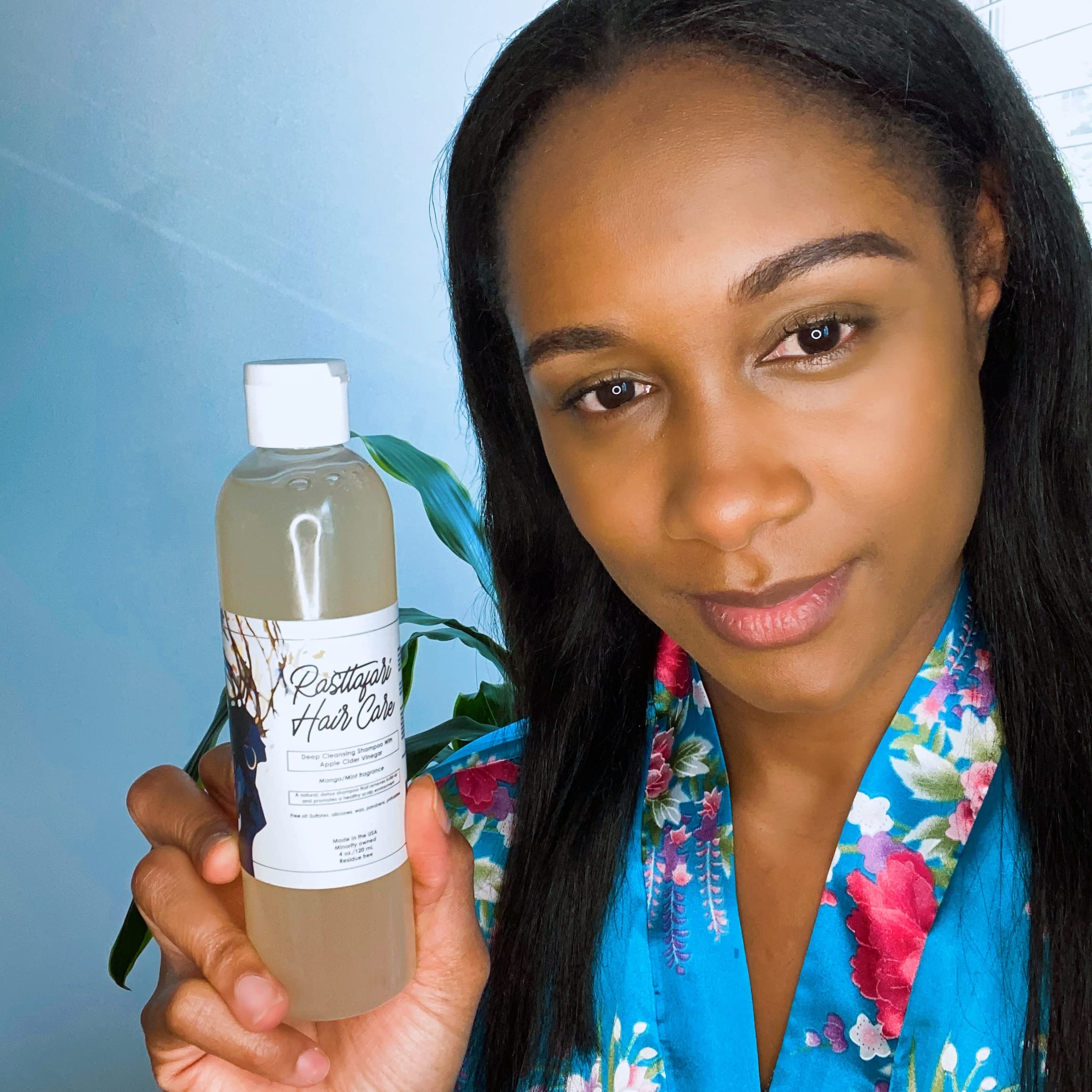 Rastta Locs Apple Cider Vinegar Shampoo - Deep Cleansing & Detox for Dreads, Twists & Braids | pH Balanced with Aloe Vera & Peppermint Oil | Residue Removal for Healthy Locs (8 oz) | Perfect for Weekly Scalp Refresh & Natural Hair Maintenance