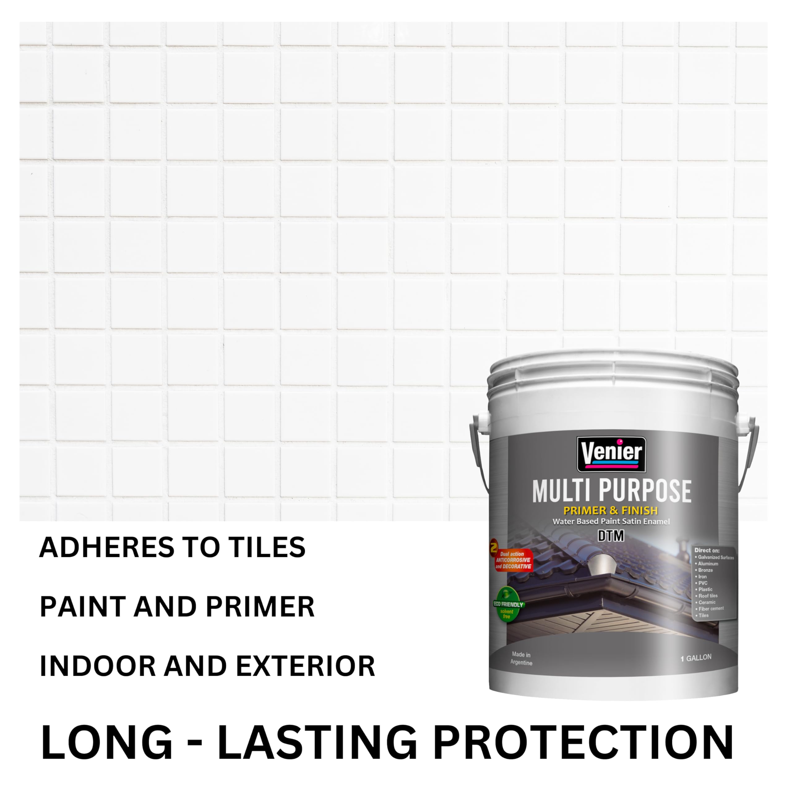 Venier White Cabinet Paint - Satin Finish Furniture Paint - 128 Fl Oz (1 Gallon) - All-in-One Paint for Cabinets, Furniture & Trim - No Sanding or Priming Required - Multi-Surface Paint for Wood, Metal & More - Perfect for Kitchen Cabinets, Bathroom Vanities & Home Decor Projects