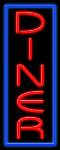 Vintage Diner Glass Neon Sign #11540 - Handcrafted in USA | Perfect for Bars, Restaurants & Retro Home Decor