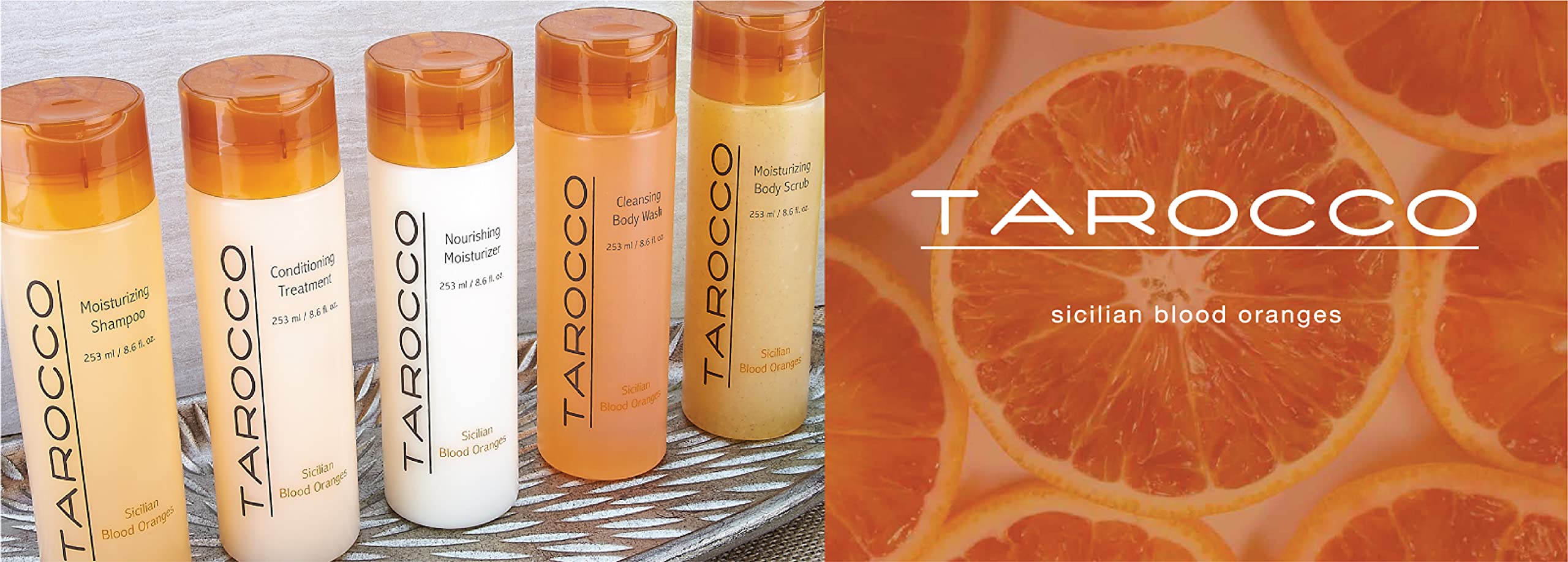 Baronessa Cali's Tarocco 4-Pack Hair Care Set - 16 oz Shampoo, Conditioner, Moisturizer & Body Wash for Dry & Damaged Hair - Perfect for Salon & Home Use