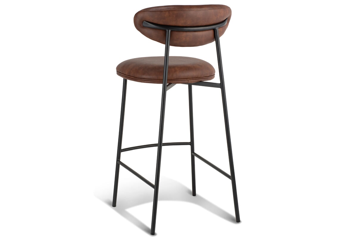 MS Hospitality Bonnie Stool - 29.5 Inch Seat Height [39H x 17.7W] - Perfect for Home Bar, Kitchen Island & Commercial Use