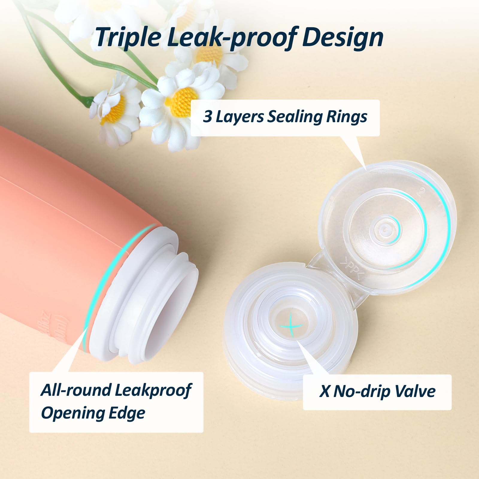 PACKISM TSA Approved 6-Pack Leak Proof Silicone Travel Bottles (3.4oz) - BPA Free Refillable Toiletry Containers for Shampoo, Conditioner, Lotion & Body Wash - Perfect for Air Travel, Gym, Camping & Vacation Essentials