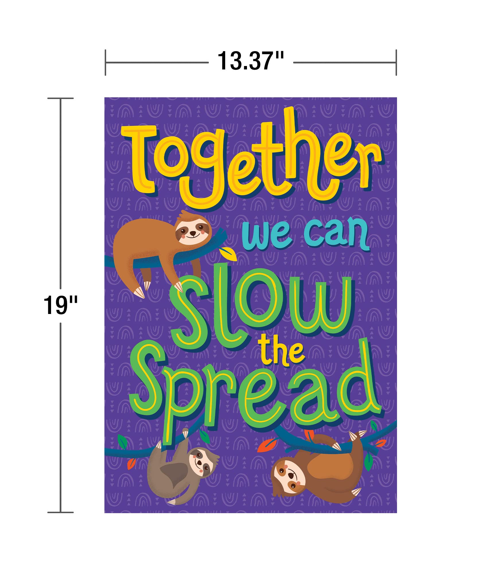 One World Together We Can Slow the Spread Poster - Motivational Classroom Decor for Teachers & Students - Perfect for School Bulletin Boards & Social Distancing Awareness