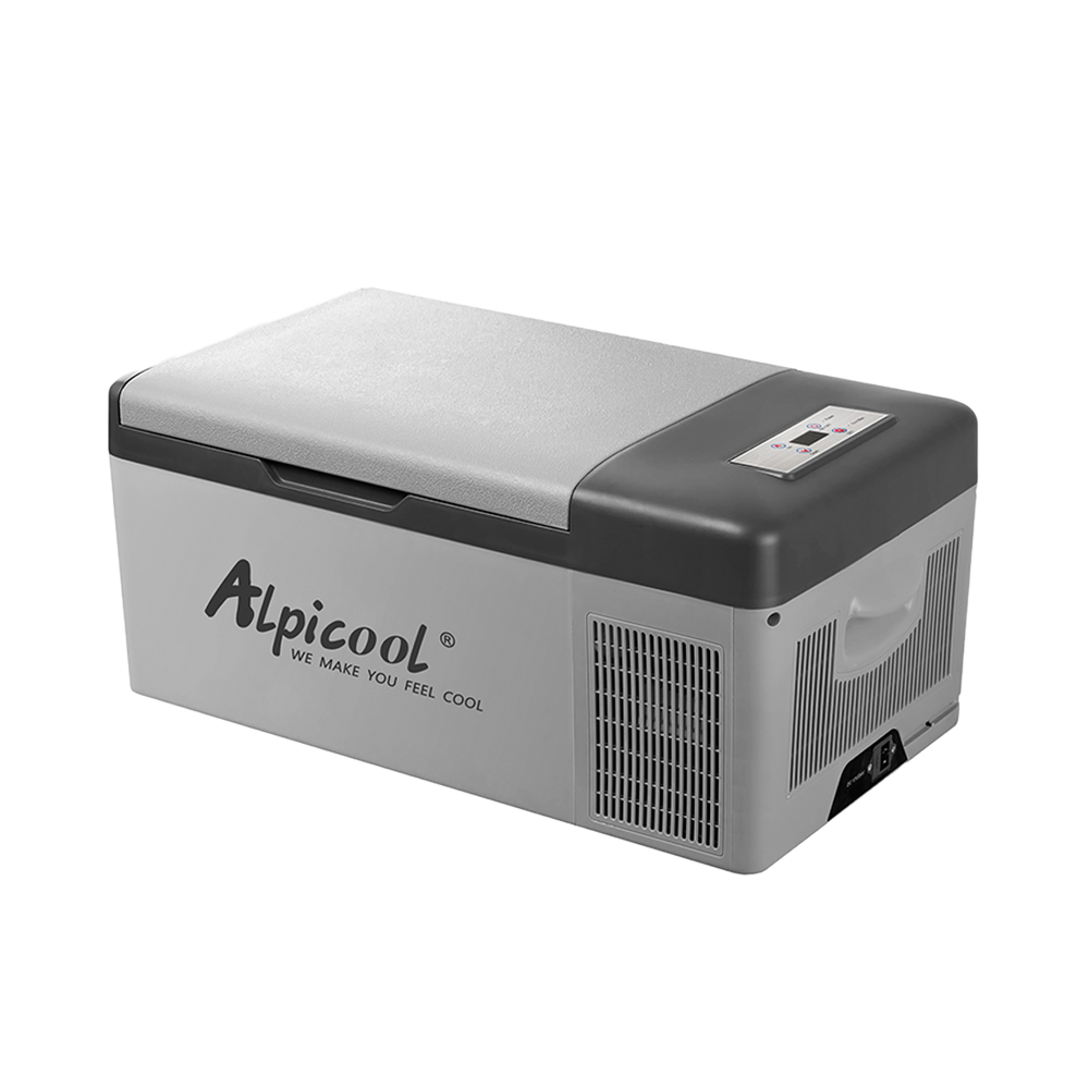 Alpicool C15 12V Portable Car Refrigerator Freezer - Compact Mini Fridge for Road Trips, Camping & Tailgating - 15 Quart Car Cooler with DC/AC Power for Trucks, SUVs & RVs