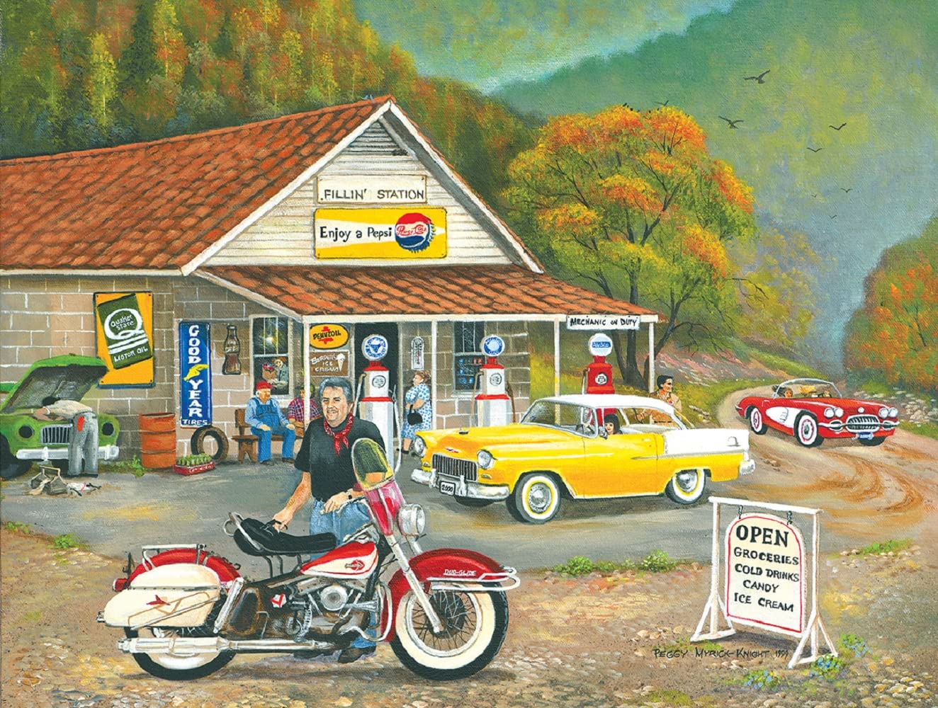 300 Piece Fillin' Station Jigsaw Puzzle by SUNSOUT INC – Fun Family Activity, Stress Relief & Home Decor