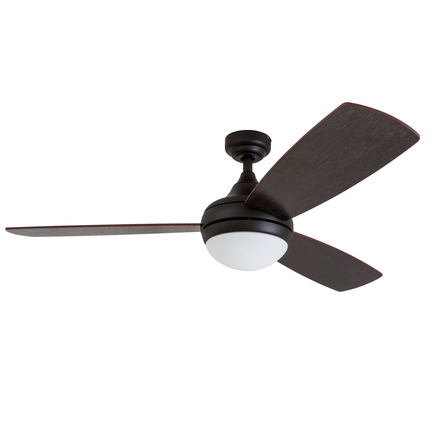 52 Inch Remote Control Ceiling Fan with Light - Espresso Brown Finish - Perfect for Living Room, Bedroom, and Office Spaces