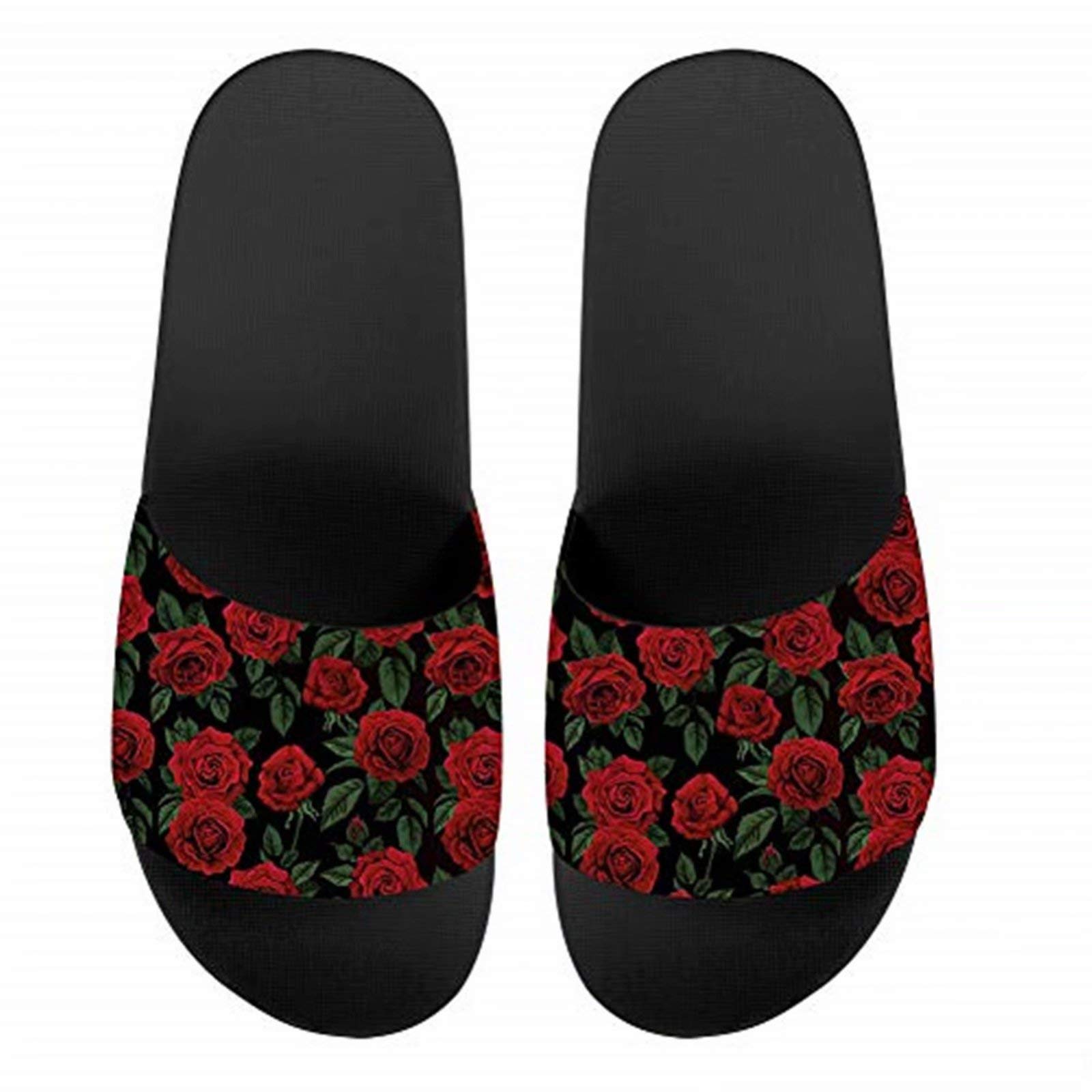 FOR U DESIGNS Women's Summer Sandals - Comfortable Slide Slippers for Indoor/Outdoor Use, Non-Slip Beach & Hotel House Shoes - Perfect for Poolside, Vacation and Home Relaxation