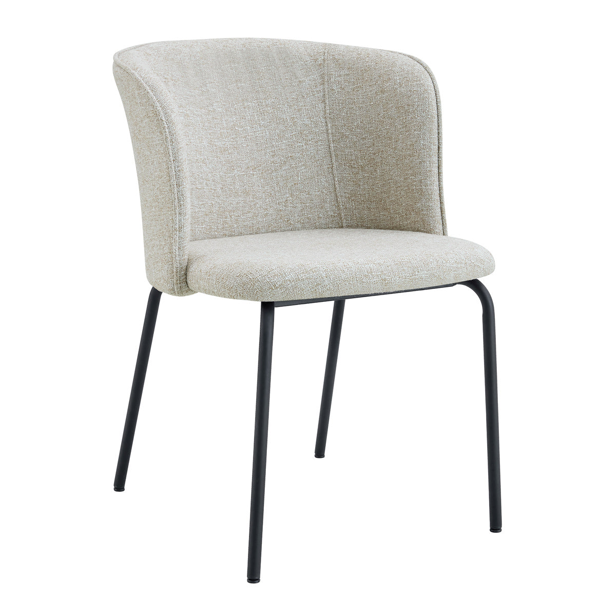Anita Fabric Dining Chairs Set of 2 - Modern Upholstered Kitchen Chairs with Solid Wood Legs for Dining Room, Kitchen, Breakfast Nook & Small Spaces