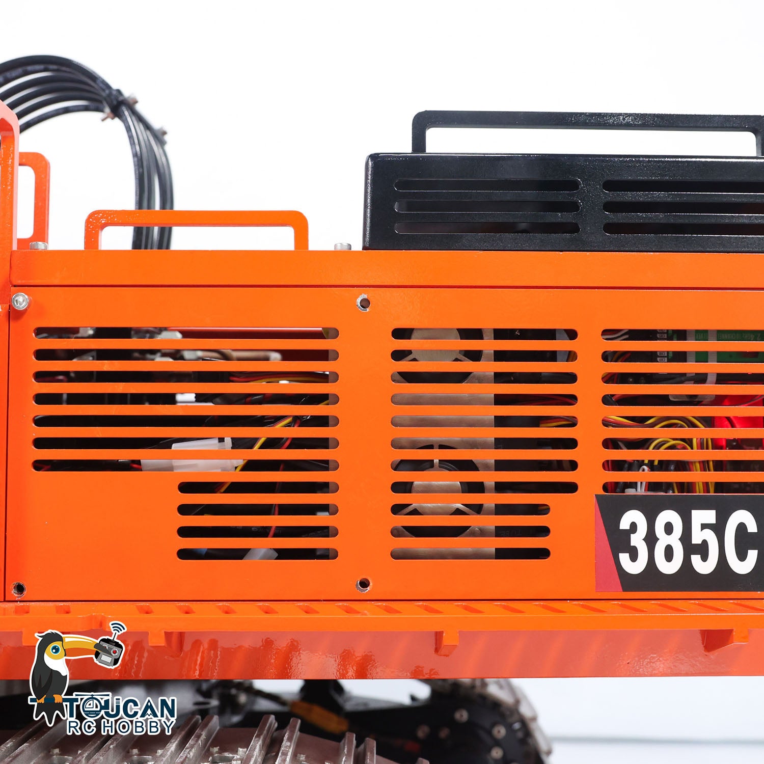 1/8 Scale 385CF Hydraulic RC Excavator - Metal Construction Remote Control Toy with ESC & Servo Motor (Ready to Run, Pre-Assembled & Painted) - Perfect for Construction Enthusiasts, RC Hobbyists & Outdoor Play