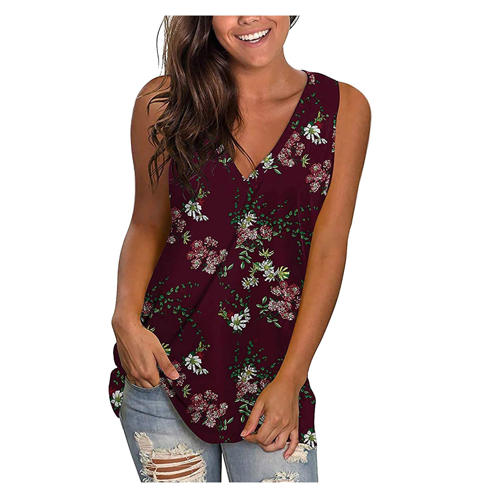 Women's Tie Dye Workout Tank Tops - Loose Fit Athletic Running Shirts & Summer Camisoles | Yoga, Gym, Jogging & Casual Wear
