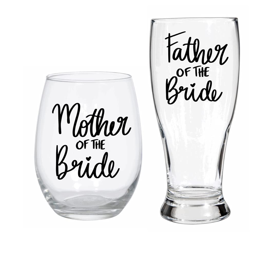 Elegant Wedding Gift Set for Bride's Parents - Wine & Beer Gift Box for Mother & Father of the Bride | Perfect for Wedding Day, Anniversary & Special Occasions