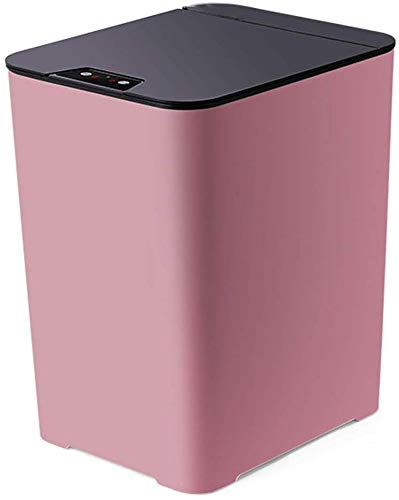 JLDN 15L/4Gallon Automatic Touchless Trash Can with Motion Sensor - Smart Kitchen Garbage Bin with Lid, High Capacity Adjustable Dustbin, Red - Perfect for Home, Office, and Restaurant Use