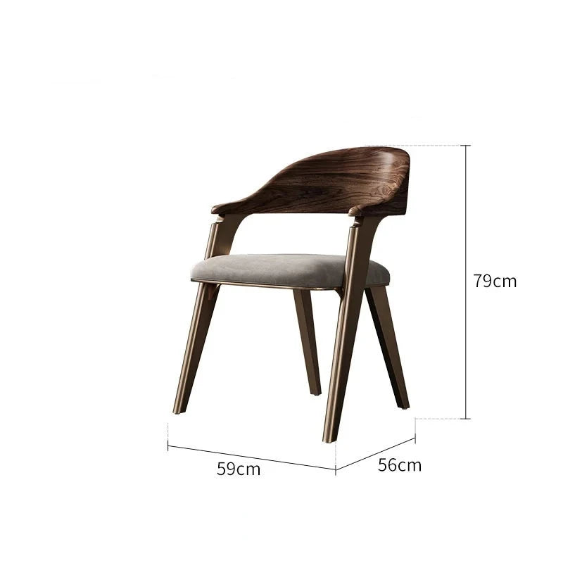 Premium Black Walnut Solid Wood Dining Chair - Handcrafted Modern Farmhouse Style - Perfect for Kitchen, Dining Room, and Home Office Use