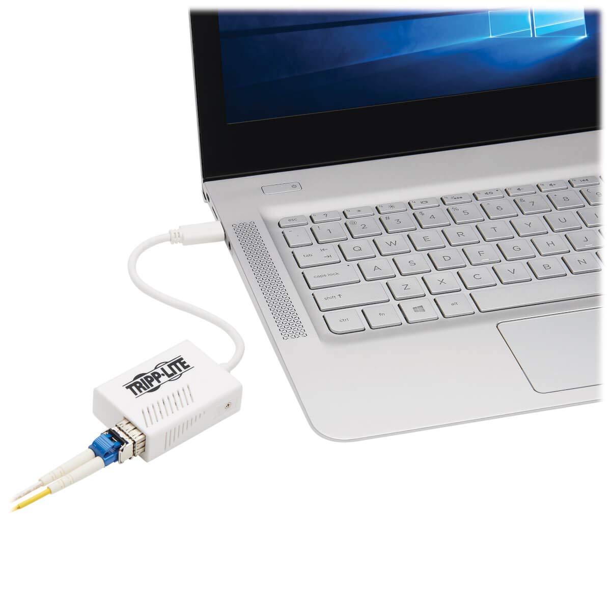 Tripp Lite USB C 3.1 to Fiber Transceiver Gigabit Ethernet Adapter | SMF LC (U436-SMF-1G-LC) | High-Speed Network Connection for Office & Data Centers